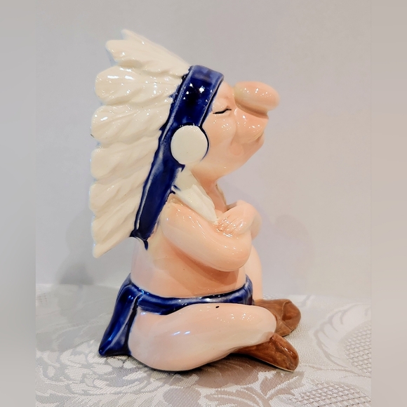 VTG sitting Native Indian by Quon Quon. Collectible ceramic figurine - Picture 6 of 8